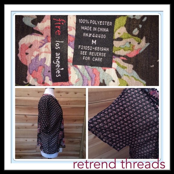 Unique floral patterned top! - Picture 3 of 3