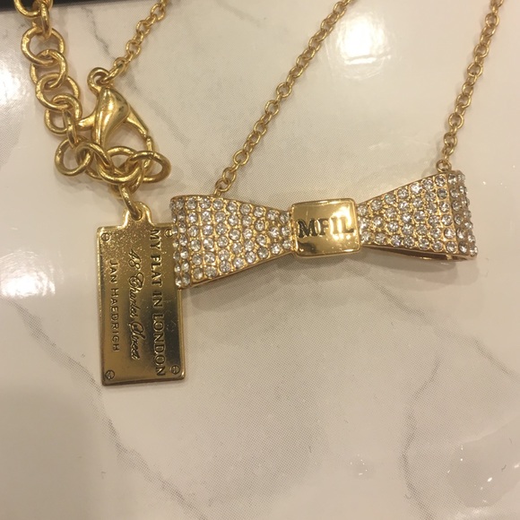 Brighton gold bow necklace