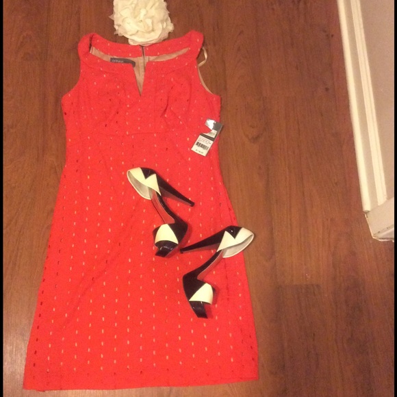 Red summer dress size 8