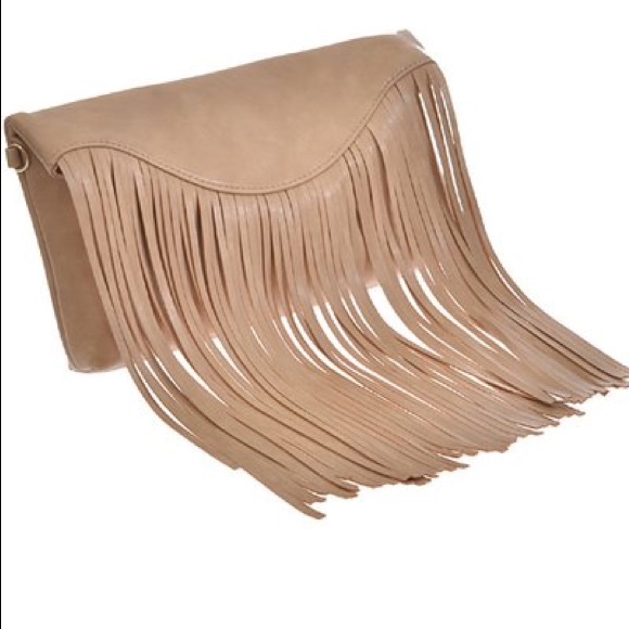 Taupe Fringe Handbag - Picture 2 of 4