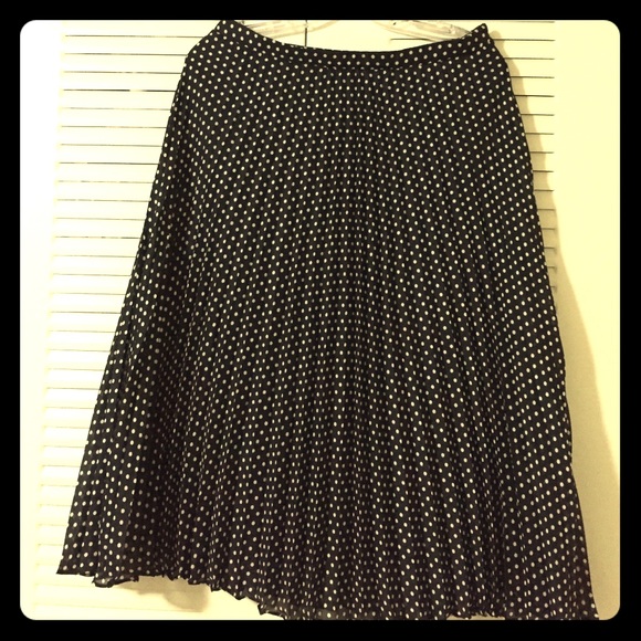 Silk pleat skirt