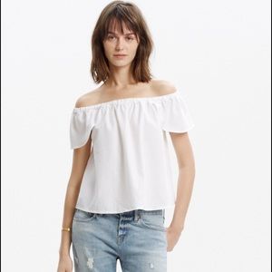 Madewell White Off-the-shoulder Too