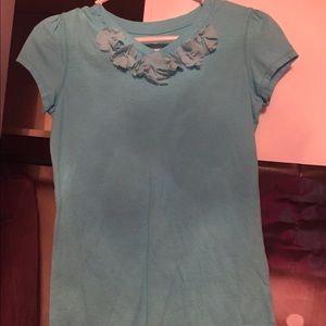 Kids 14/16 Light and navy blue flower tops