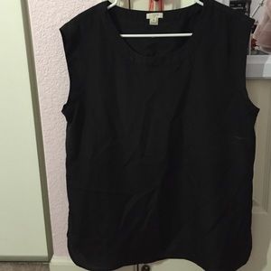 Black sleeveless top