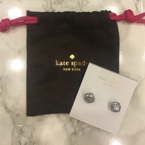 Kate Spade silver sparkle stud earrings