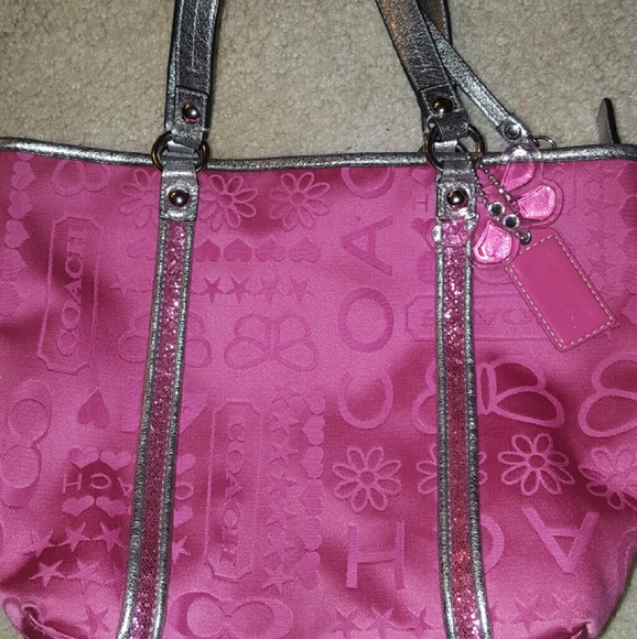 Pink coach purse