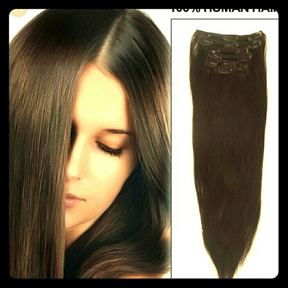 Brown hair extensions