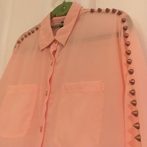 Spiky Soft Pink Top