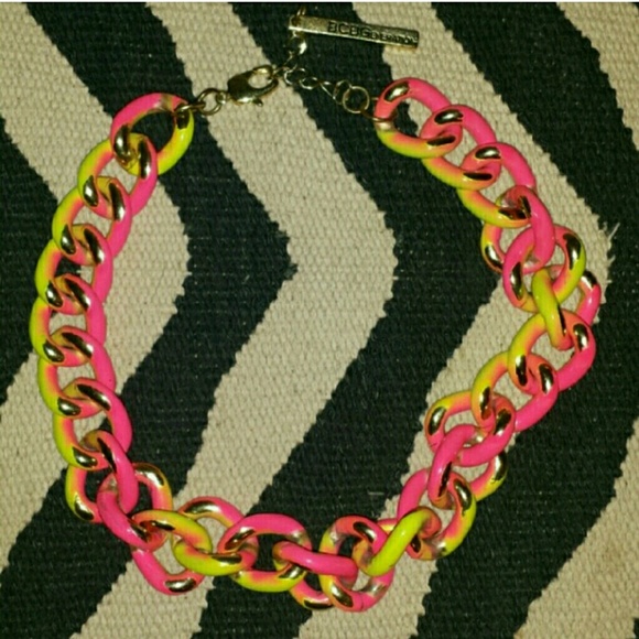 BCBGeneration two tone neon chain necklace - Picture 4 of 4