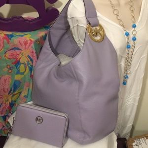 NWT MK Large Fulton set in lilac