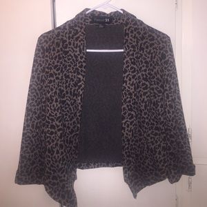 Leopard print cardigan