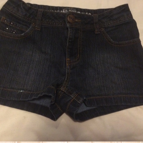 Rhinestone Detail Jean Shorts Kids