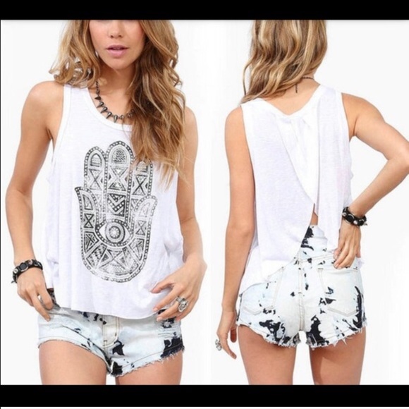 Hamsa open back tank