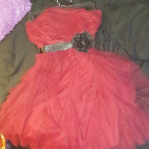 Dark red formal dress