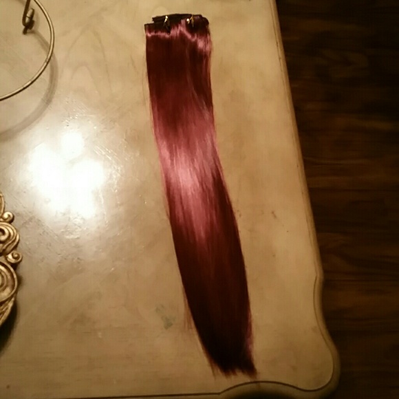 Plum Red Full Clip In Extension 23 inches!! main image 3