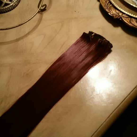 Plum Red Full Clip In Extension 23 inches!! main image 4