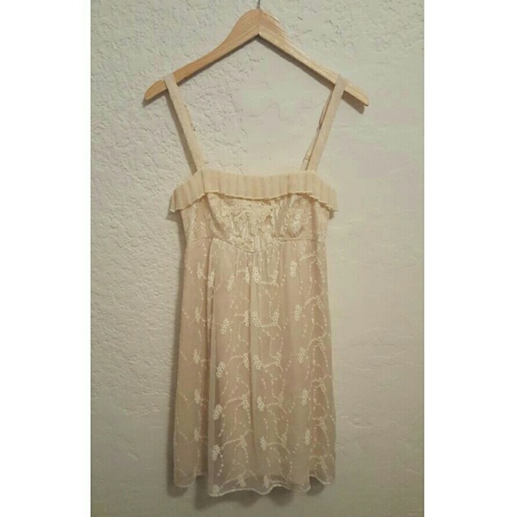 Anthropologie Left of Center Cream Dress 0