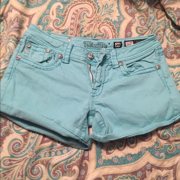 Tiffany blue miss me shorts