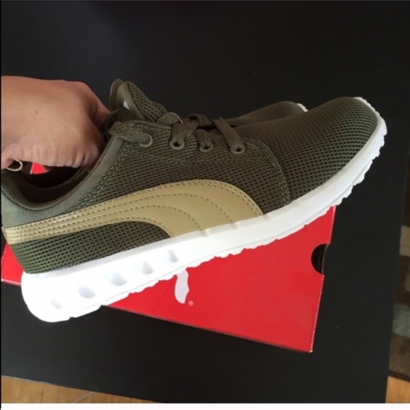 PUMA AUTHENTIC BURN OLIVE SHOES SZ 6.5 NEW - Picture 2 of 4