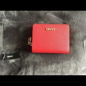 Red DKNY wallet