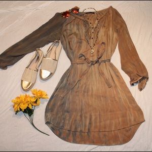 🎉HP🎉Long Sleeved Color Blend Boho Dress