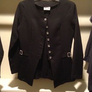 Vintage blazer with rhinestone accents