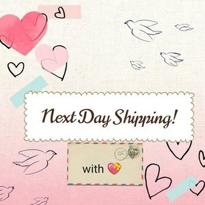 Next day shipping during USPS operating hours.