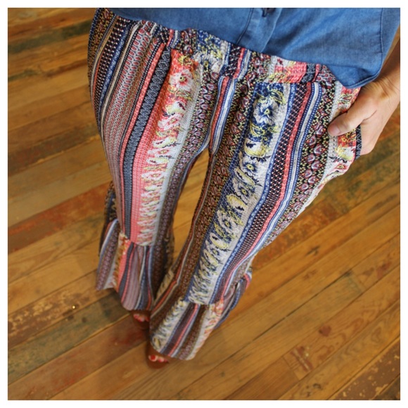 Boho printed palazzo pants - Picture 2 of 4