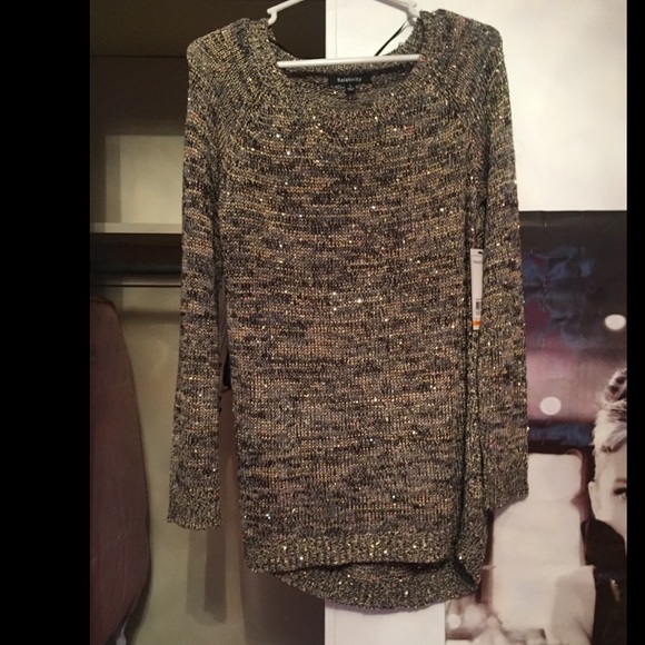 NWT Gold and silver sweater