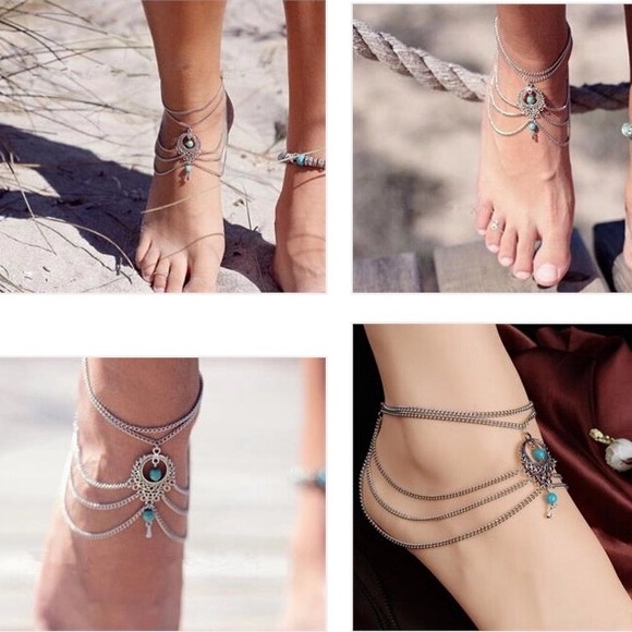 💟Gold Boho Foot/Anklet Bracelet💟 - Picture 2 of 3