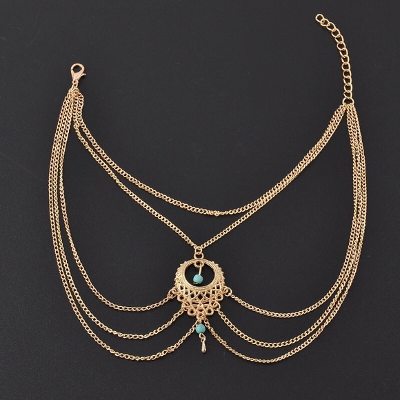 💟Gold Boho Foot/Anklet Bracelet💟 - Picture 3 of 3