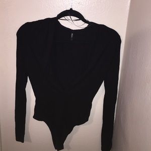 DEEP V PLUNGING NECKLINE BODYSUIT