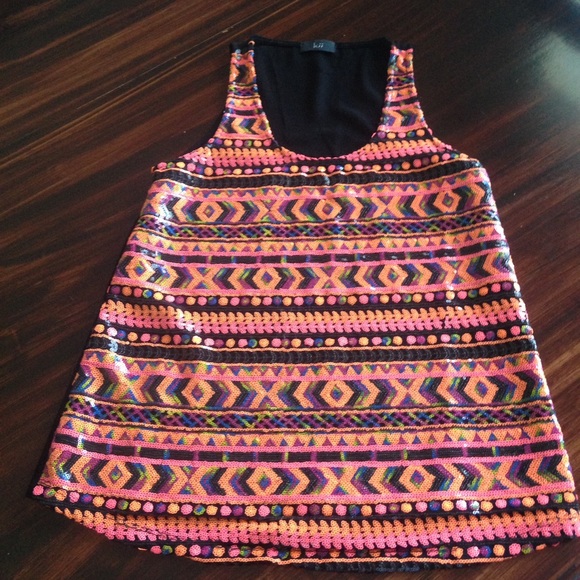 Multi-Colored Sequined Tank - Picture 2 of 4