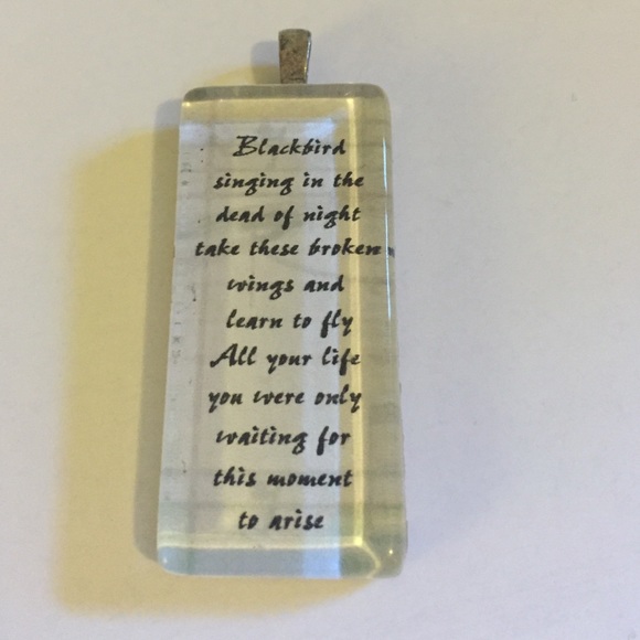 The Beatles Blackbird Lyrics Pendant