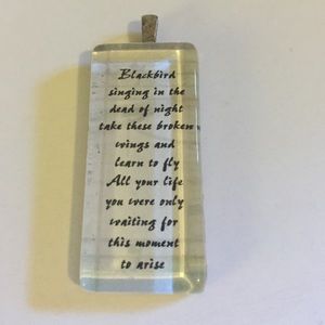 The Beatles Blackbird Lyrics Pendant