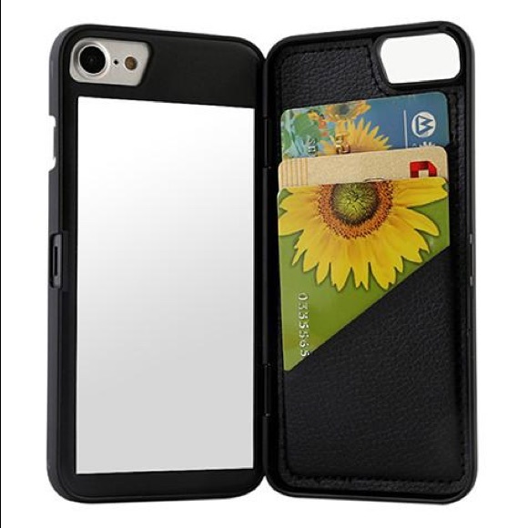 Wallet & Mirror Case Black - Picture 1 of 4