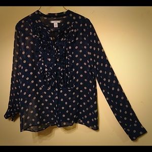 J. Crew polka dot shirt