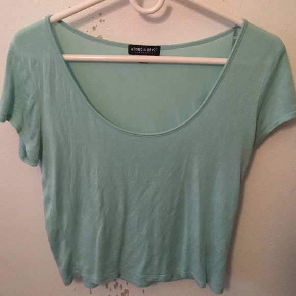 Large Teal Crop Top
