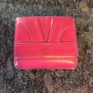 Authentic pink leather Coach wallet