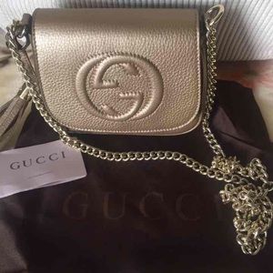 Authentic Gucci Soho Purse in Gold