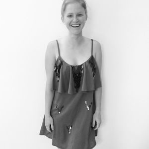 LuLu's mini dress in moss green