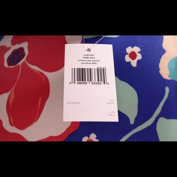 SOLD NWT Kate Spade Floral Felix Purse - Picture 3 of 3