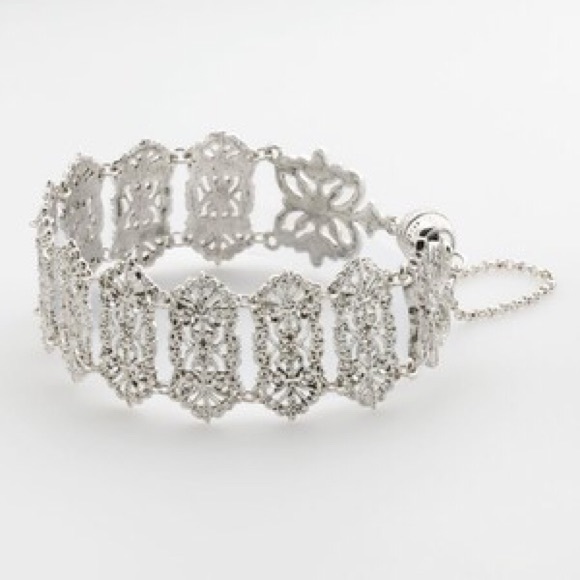 LC Lauren Conrad Filigree Silver Cuff Bracelet