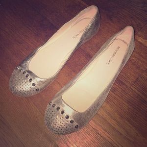 Sparkly flats with rhinestones and spikes