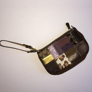 AUTHENTIC MULTI PATTERNED COACH WRISTLET