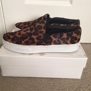 SCHUTZ Amisha calf hair slip-on sneakers