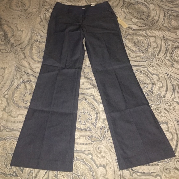 Express Editor pant Flare faux denim 2 NWT