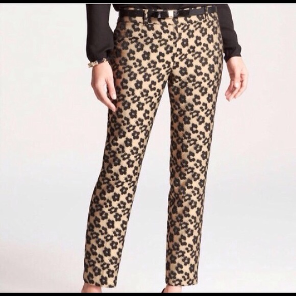 Ann Taylor Leopard Dress Pants - Picture 2 of 3