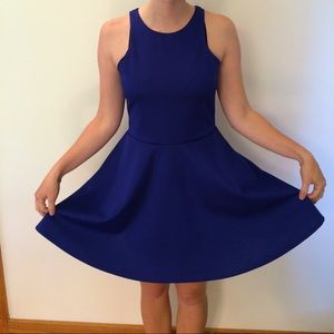 Deep blue a-line dress