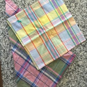 2 Vintage Ralph Lauren Madras scarves